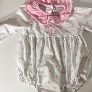 Pink Heart Baby Romper